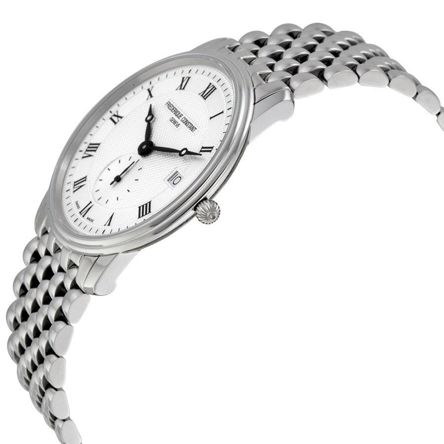 Frederique Constant Slimline Silver Guilloche Dial Men's Watch FC-245M4S6B