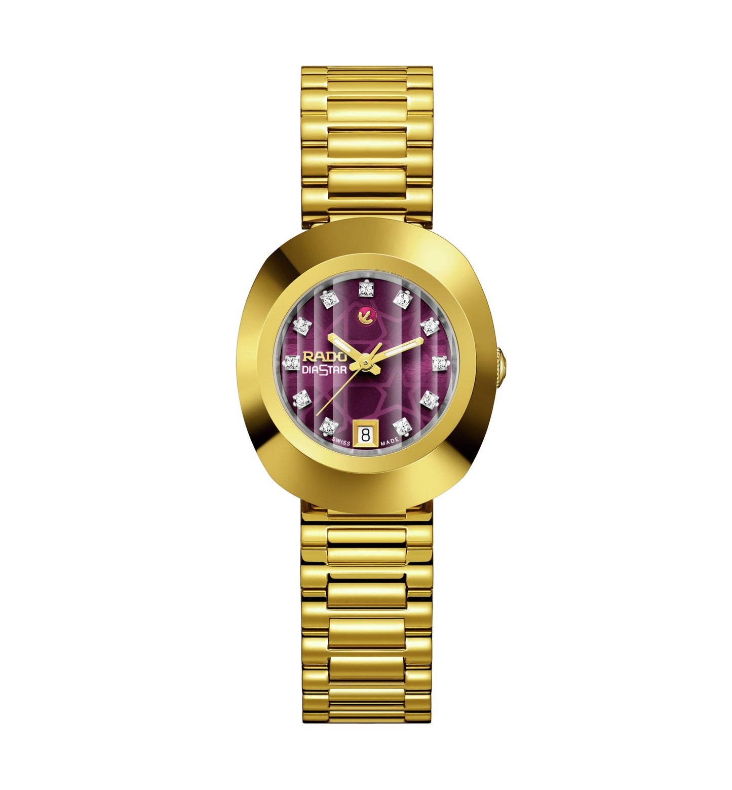 Rado Diastar Original Automatic Diamond Purple Dial Ladies Watch R12416573