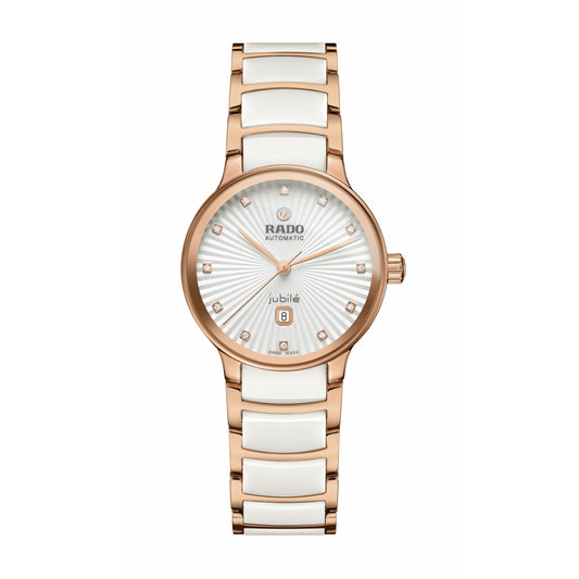 Rado Centrix White Dial Diamonds Automatic Women's Watch R30019744