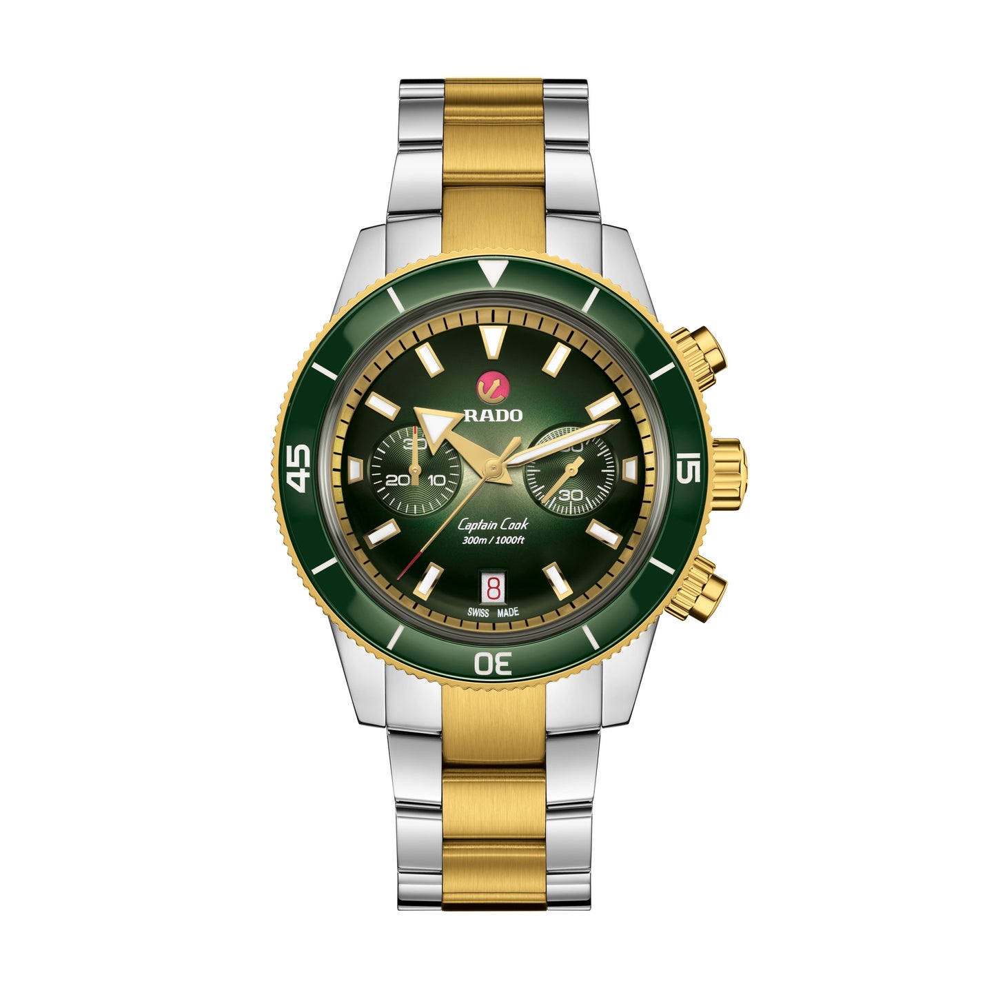 Rado Captain Cook Chronograph Automatic Green Dial Men's Watch R32151318
