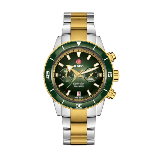 Rado Captain Cook Chronograph Automatic Green Dial Men's Watch R32151318