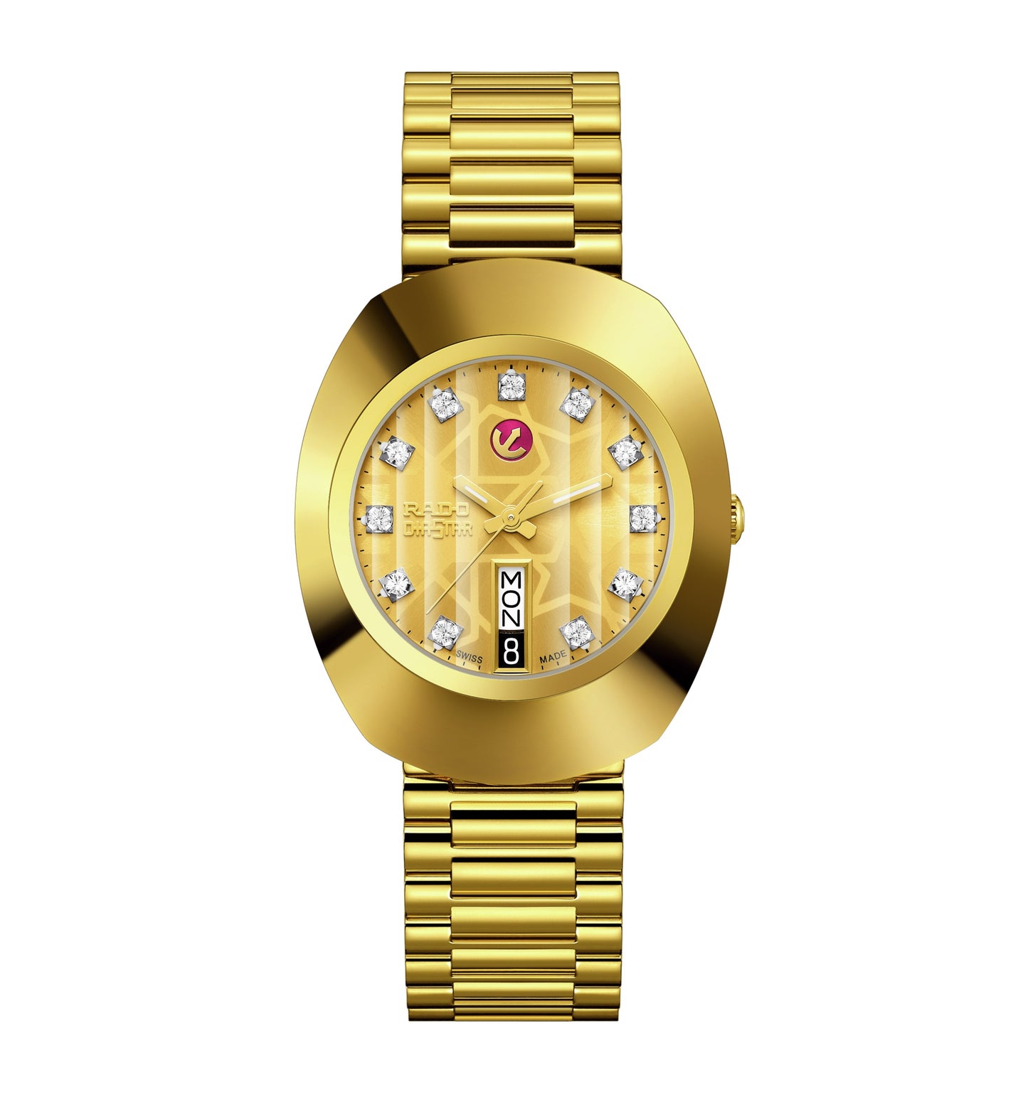 Rado Diastar Original Automatic Gold Dial Yellow Gold PVD Men's Watch R12413503