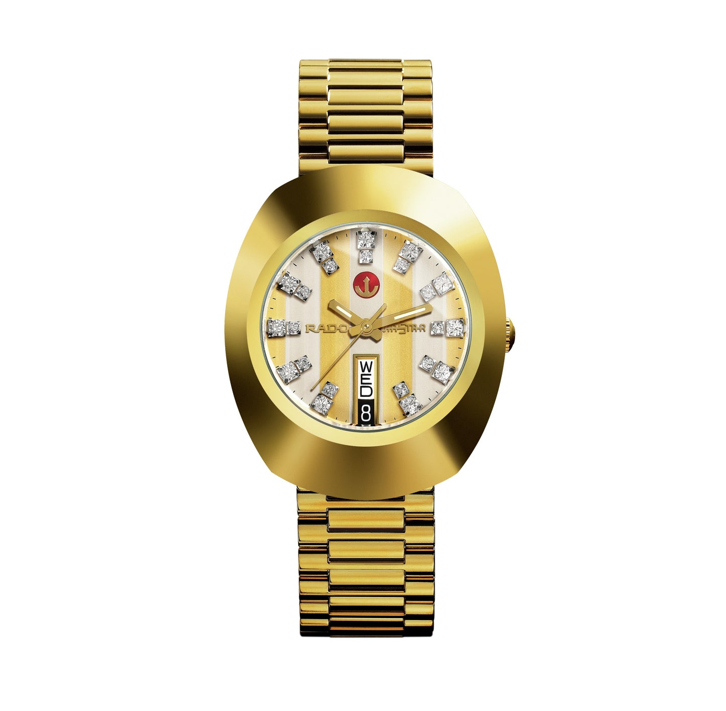 Rado Diastar Original Yellow Gold Diamond Dial Men's Watch R12413803