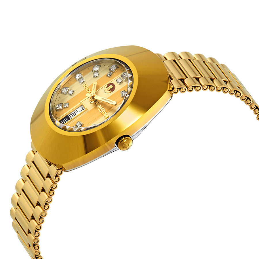 Rado Diastar Original Yellow Gold Diamond Dial Men's Watch R12413803