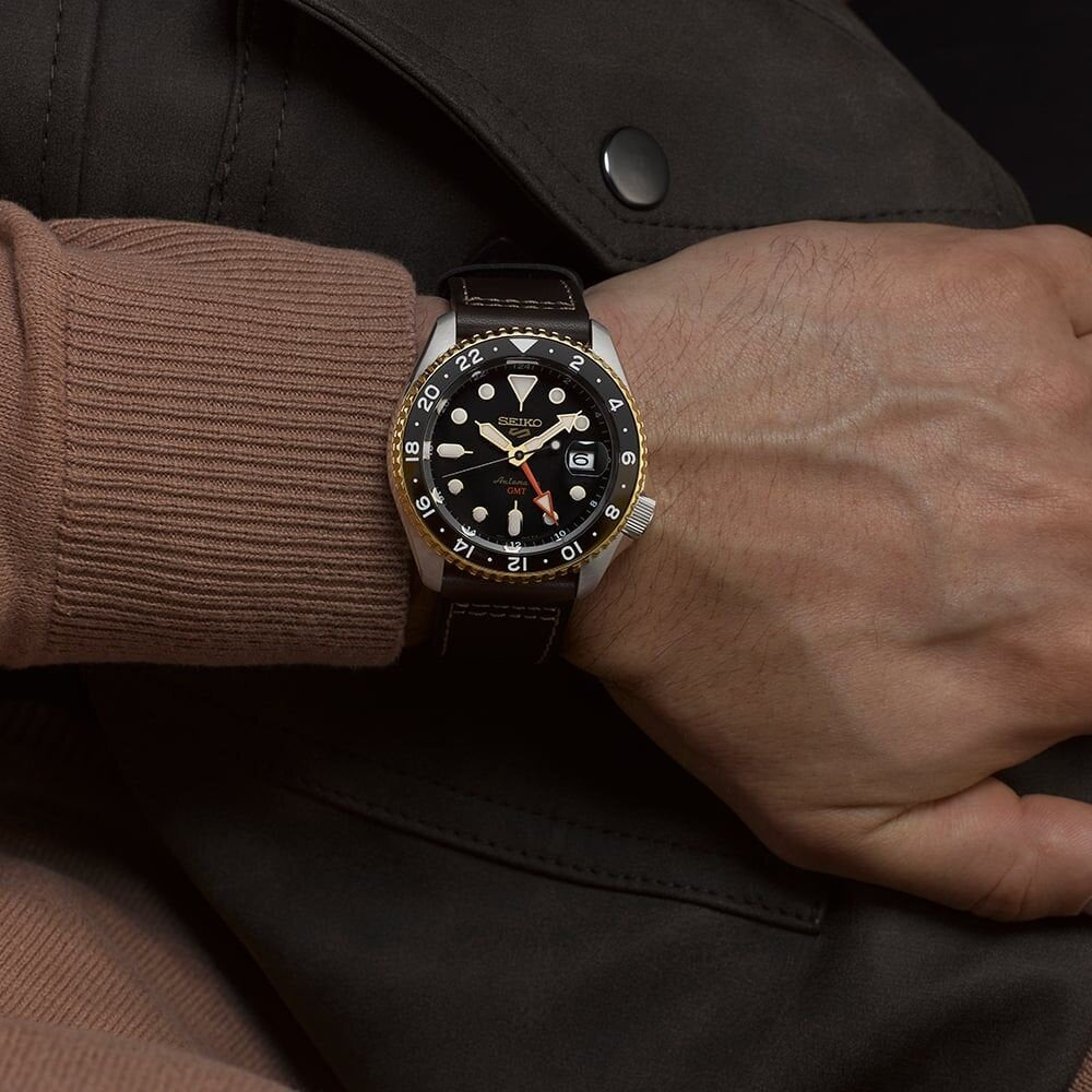 Seiko 5 Sports SKX Sports Style GMT "Mocha" Automatic Men's Watch SSK036K1