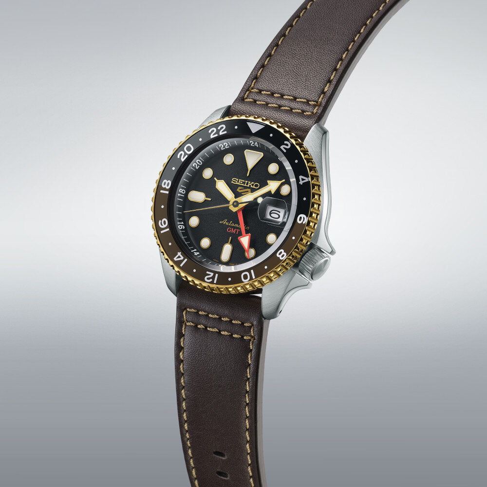 Seiko 5 Sports SKX Sports Style GMT "Mocha" Automatic Men's Watch SSK036K1