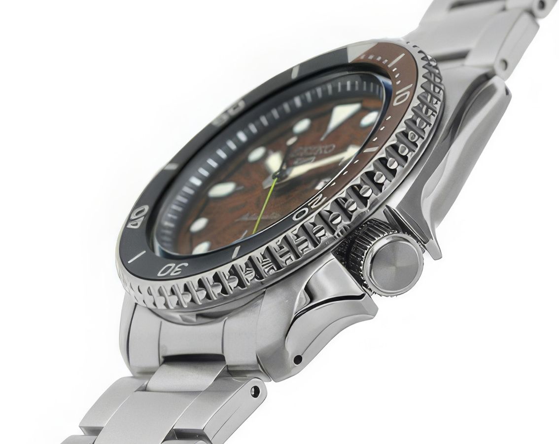 Seiko 5 Sports SKX Series Time Sonar Skeleton Dial Automatic Men's Watch SRPJ47K1