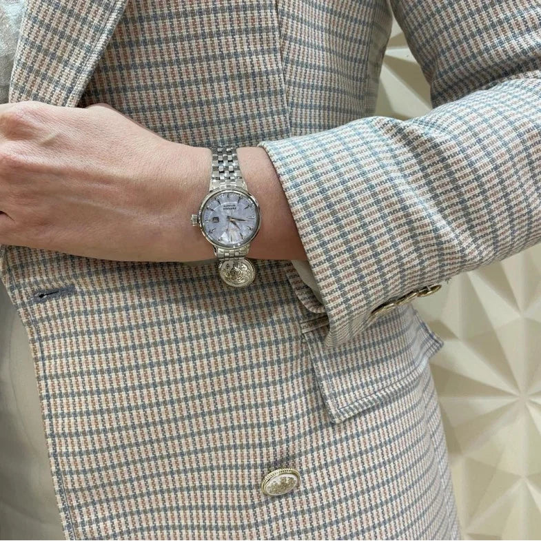 Seiko Presage Cocktail Time "Skydiving" Diamond Blue Dial Automatic Women's Watch SRE007J1