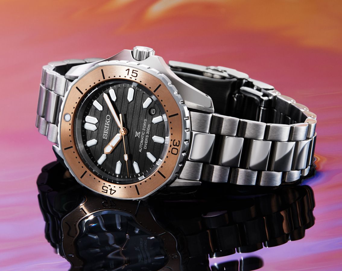 Seiko Prospex 300m Diver's "Oddly Octagon" Ocean Grey & Bronze Tone Men's Watch SPB485J1