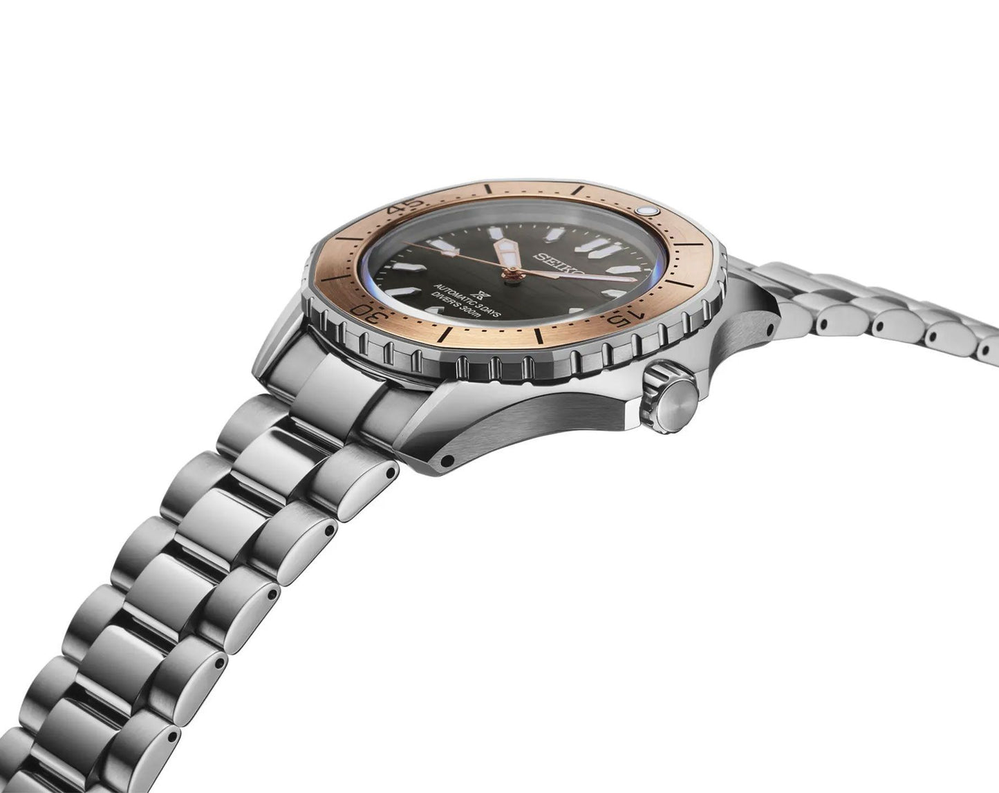 Seiko Prospex 300m Diver's "Oddly Octagon" Ocean Grey & Bronze Tone Men's Watch SPB485J1