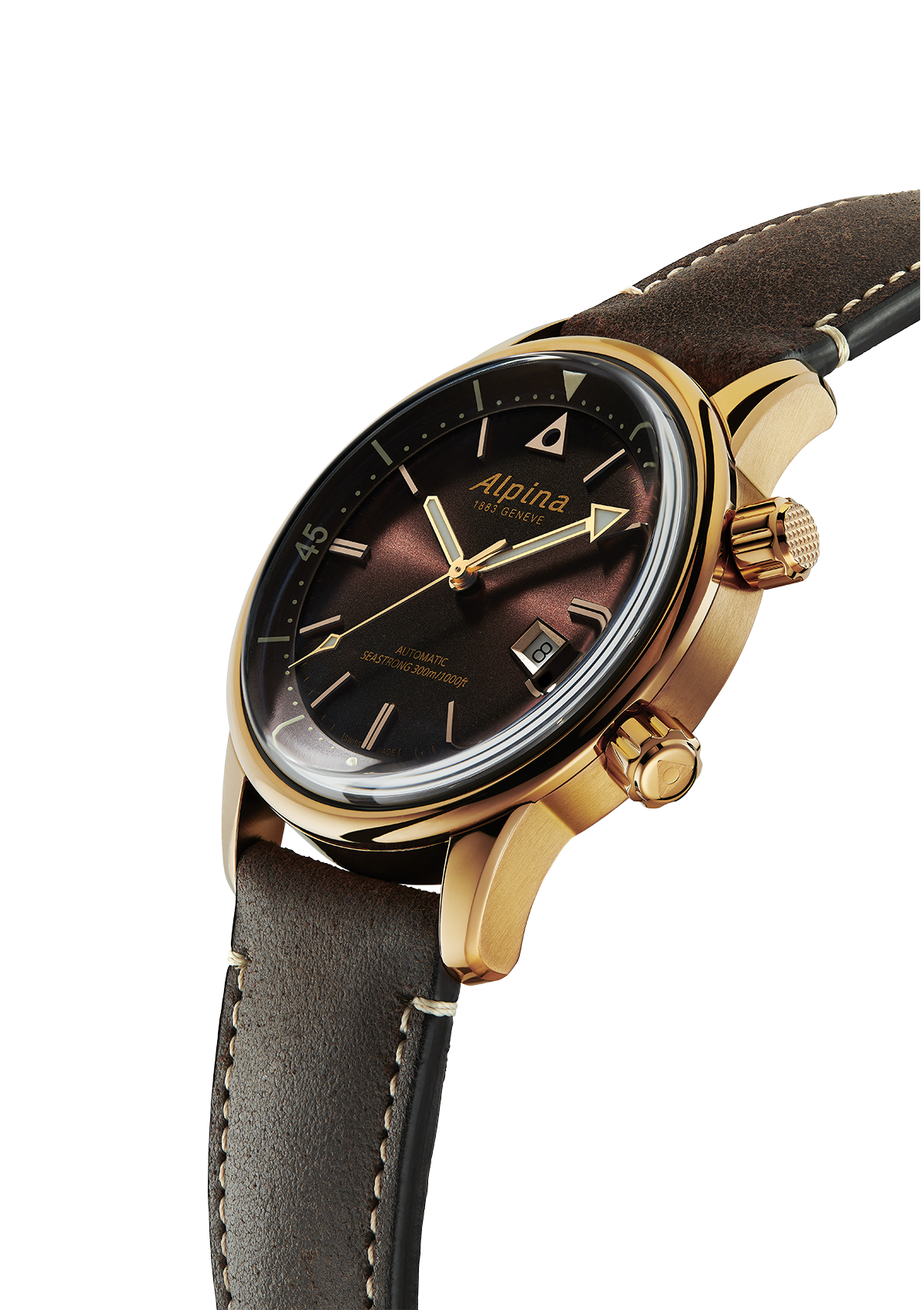 Alpina Seastrong Diver Heritage Automatic Brown Dial Men's Watch AL-525BR4H
