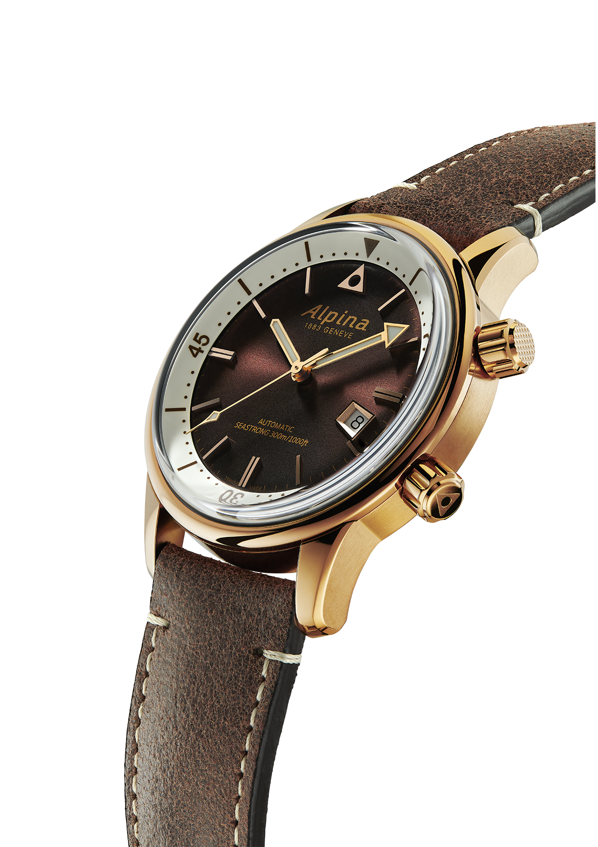 Alpina Seastrong Diver Automatic Brown Dial Men's Watch AL-525BRC4H4
