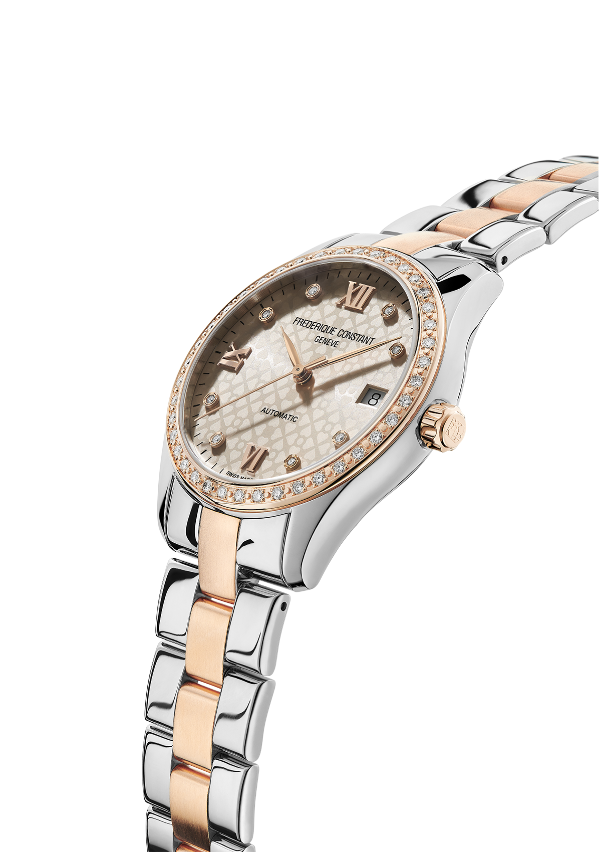Frederique Constant Double Heartbeat Automatic Diamond Ladies Watch FC-303LGD3BD2B
