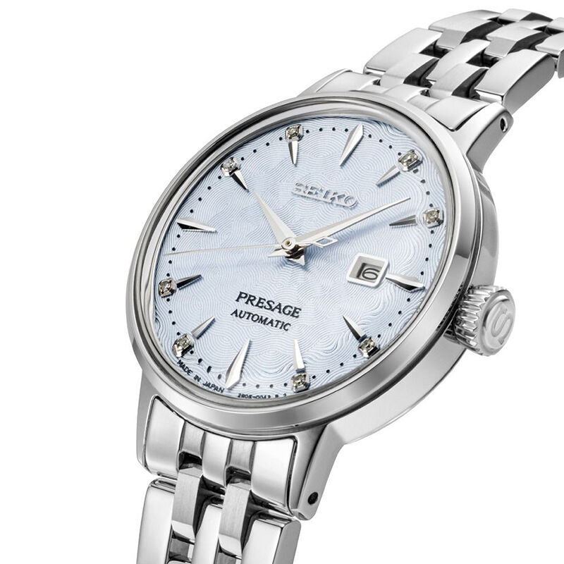 Seiko Presage Cocktail Time "Skydiving" Diamond Blue Dial Automatic Women's Watch SRE007J1