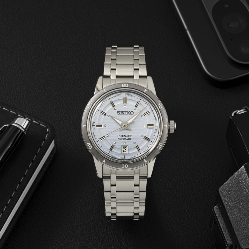 Seiko Presage Style 60's Ice Blue Automatic Stainless Steel Men's Watch SRPL73J1