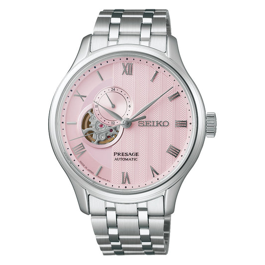 Seiko Presage Japanese Zen Garden "Kyoto Cherry Blossom" Open Heart Automatic Men's Watch SSA465J1