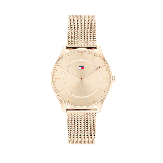 Tommy Hilfiger 1782529 Women's Ionic Carnation Gold Plated Steel Mesh Watch