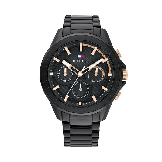 Tommy Hilfiger 1791858 Men's Ionic Black Plated Steel Watch